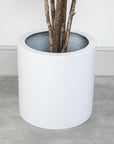 Artificial Olive Tree in White Round Planter