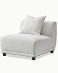 Lusso Modular Corner Group In Polar White Boucle Sofa