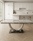 Bowden Marble Dining Table with 4 or 6 Dining Chairs