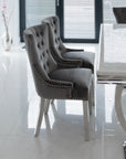 White Marble Dining Table with 4 or 6 Dining Chairs