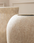 Lena Natural Travertine Planter – Luxury Stone Plant Pot for Indoor & Outdoor Use