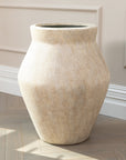 Fleuri Natural Travertine Planter – Luxury Stone Plant Pot for Indoor & Outdoor Use