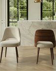 Lusso Round Extending Marble and Dining Table with 4 or 6 Taupe Dining Chairs
