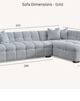 Lusso Bouclé Corner right Hand Sofa