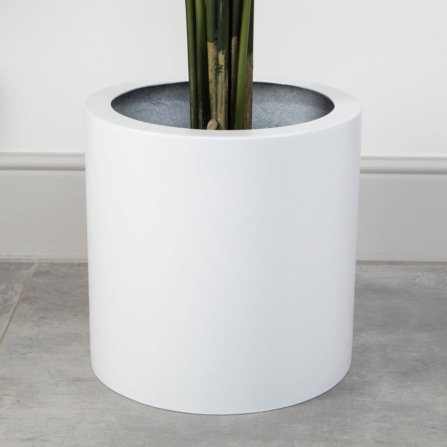 Artificial Bird Of Paradise Tree in White Round Planter