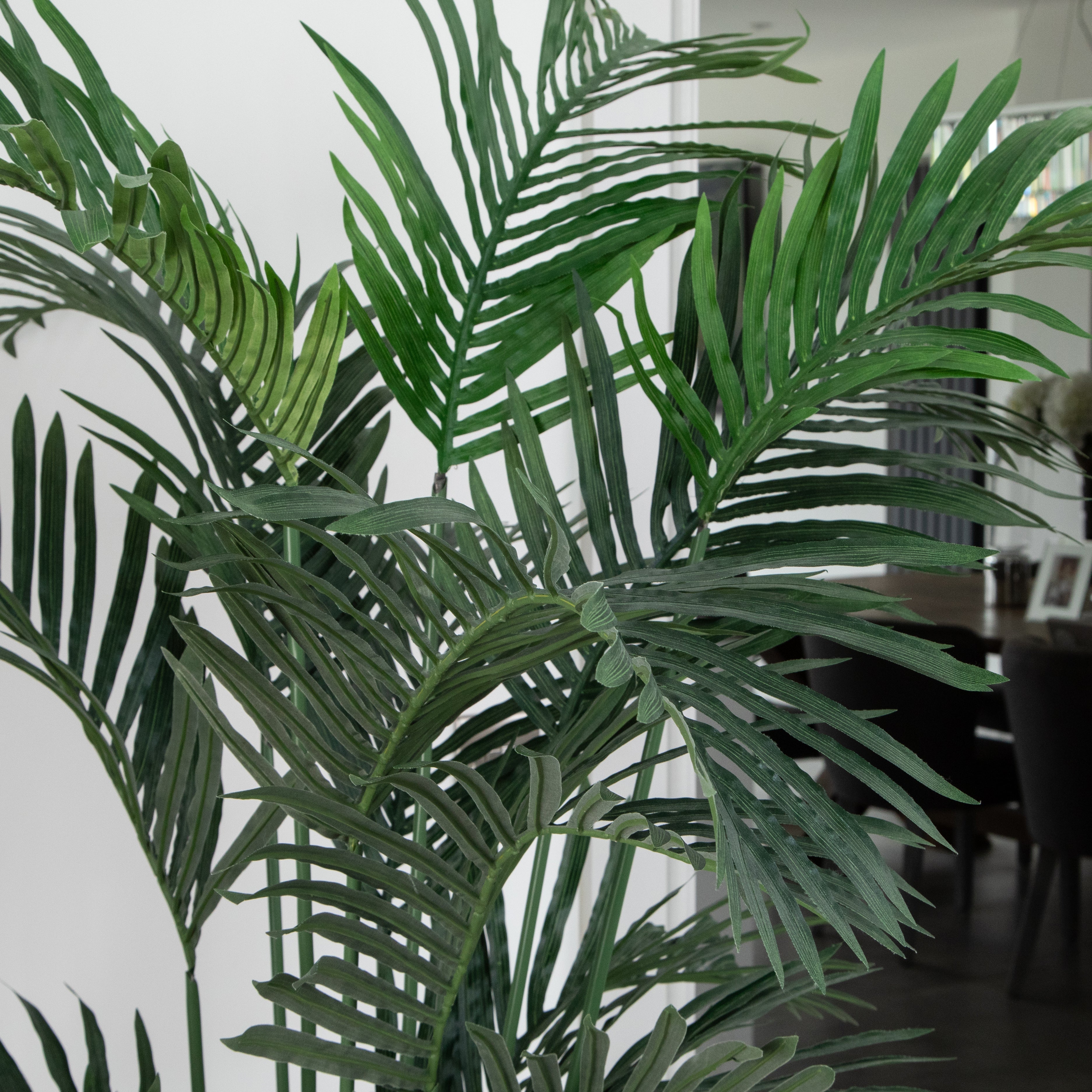 Artificial Paradise Palm Tree in Black Round Planter