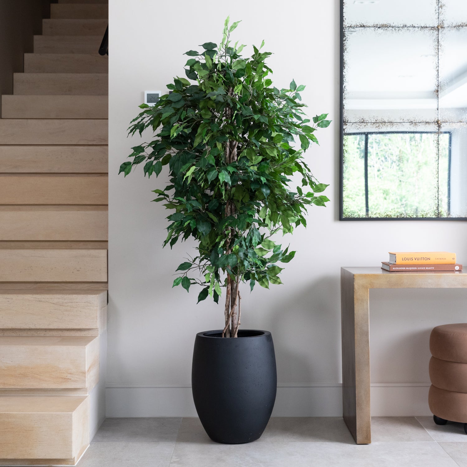 Premium Artificial Ficus Tree in Luno Anthracite Planter