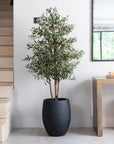 Artificial Olive Tree in Luno Anthracite Planter