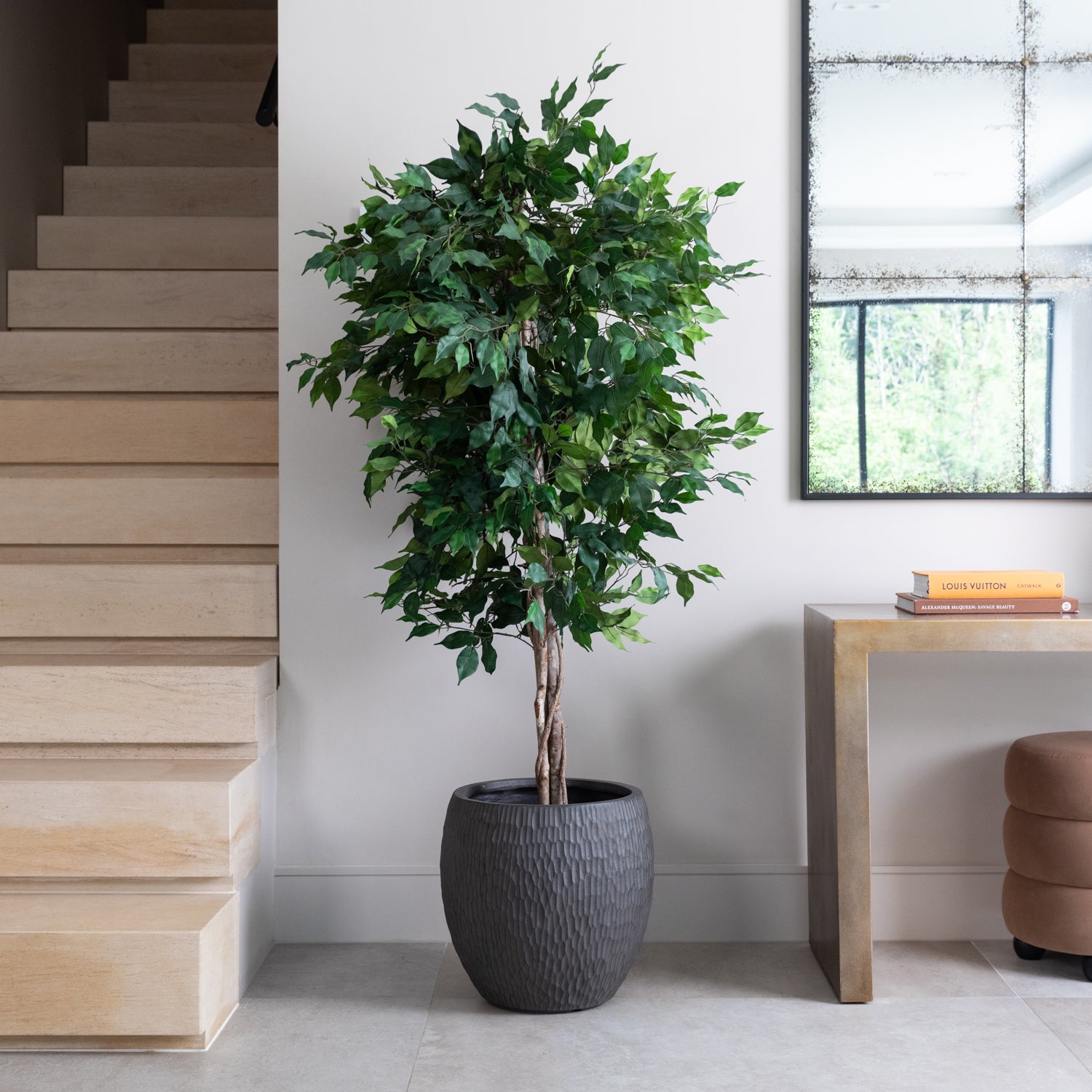 Premium Artificial Ficus Tree in Luno Anthracite Planter