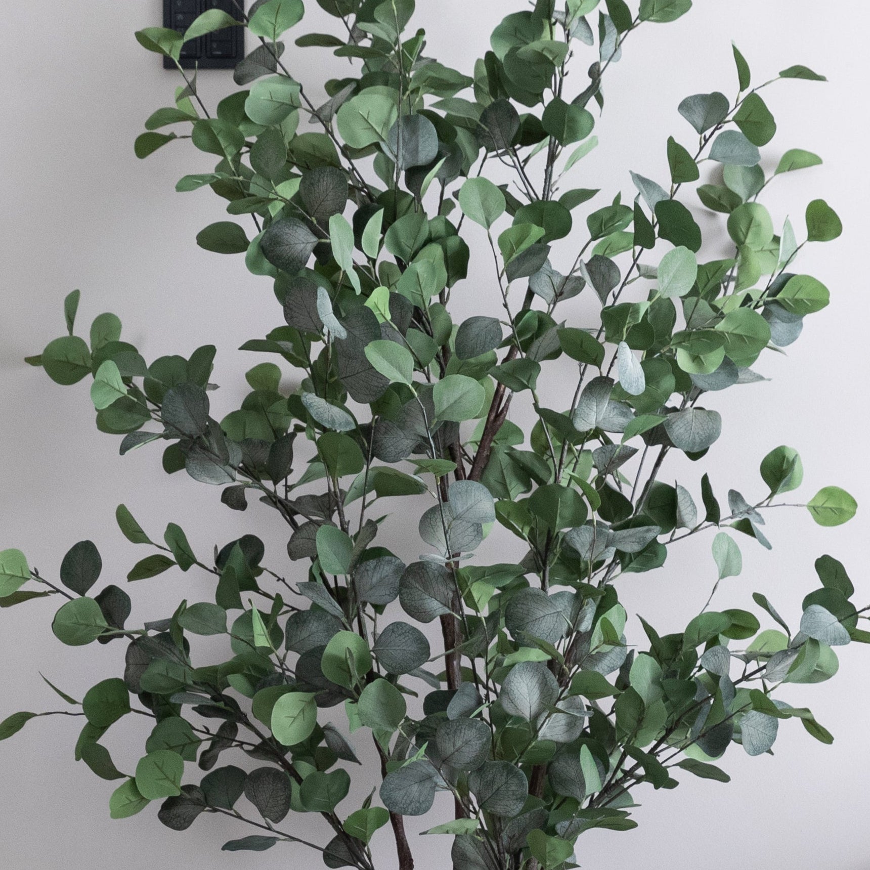 Artificial Eucalyptus Tree in Travertine Stone Planter