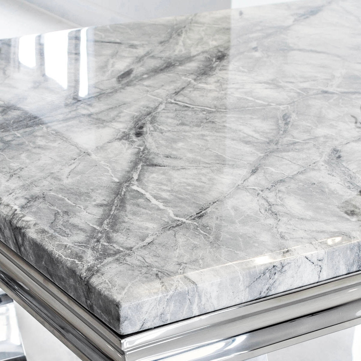 Bowden Marble Dining Table with 4 or 6 Dining Chairs