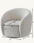 Nolita Latte Boucle Teddy Sofa And Accent Chair