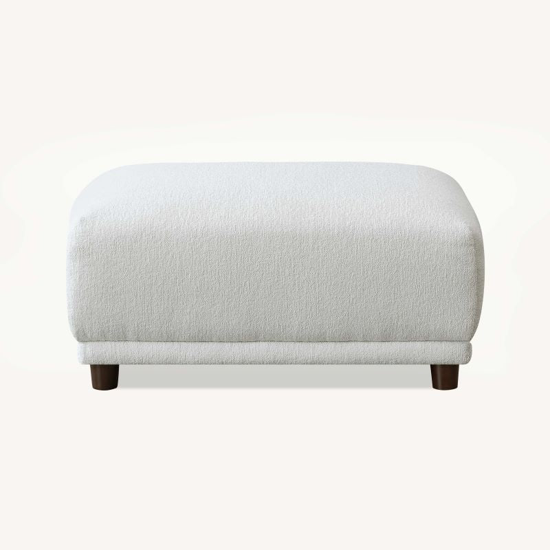 Lusso Modular Corner Group In Polar White Boucle Sofa