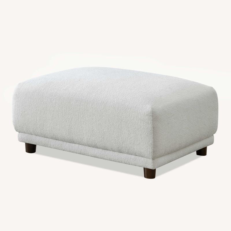 Lusso Modular Corner Group In Polar White Boucle Sofa