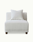 Lusso Modular Corner Group In Polar White Boucle Sofa