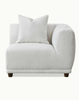 Lusso Modular Corner Group In Polar White Boucle Sofa