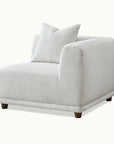 Lusso Modular Corner Group In Polar White Boucle Sofa