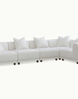 Lusso Modular Corner Group In Polar White Boucle Sofa