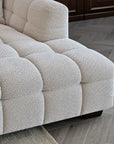 Tribeca Corner Group in Oatmeal Cream Boucle Fabric Sofa RH or LH