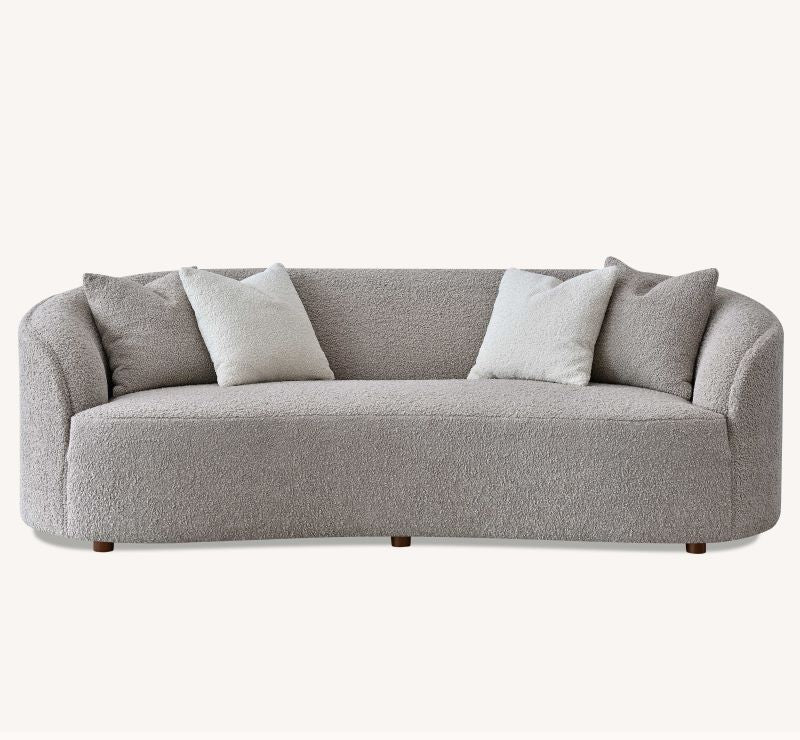 Nolita Latte Boucle Teddy Sofa And Accent Chair