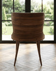 Lusso Round 120cm Marble and Walnut Dining Table with 4 Taupe Dining Chairs