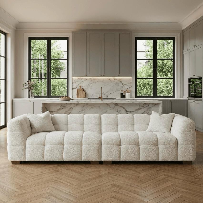 Lusso Bouclé 4 Seater Sofa Sofa