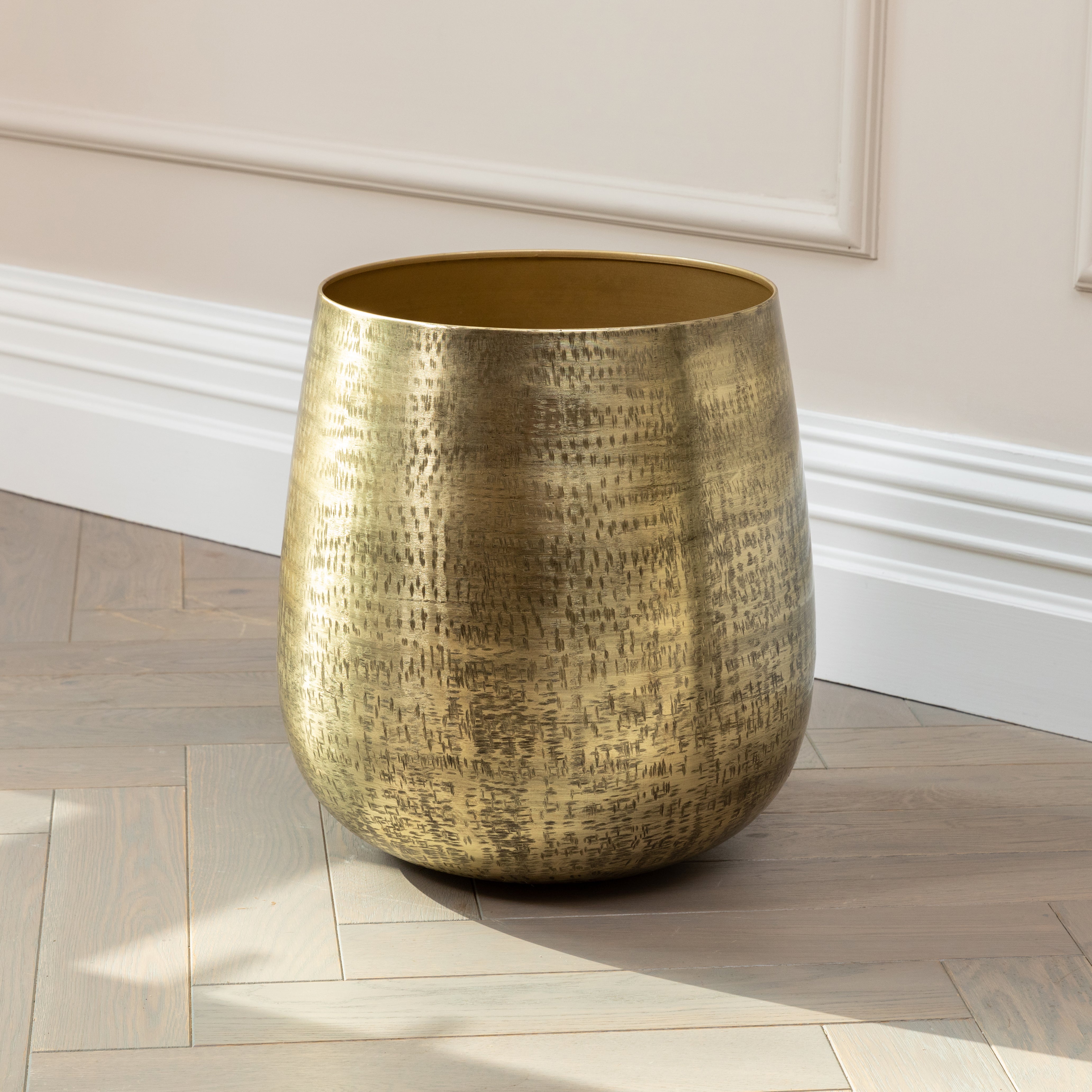 Artificial Olive Tree in Gold Metal Stone Planter
